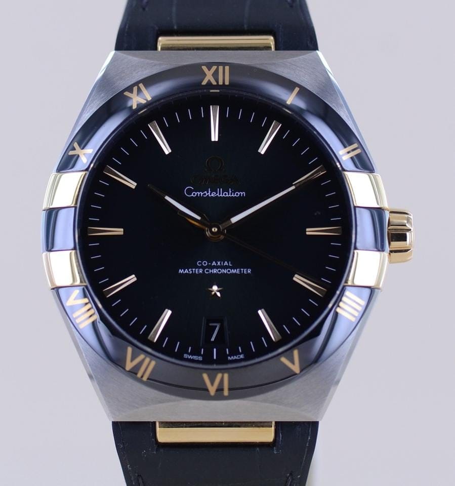 Omega Constellation41mm Black Gold Ceramic Green Dial Chronometer B+P