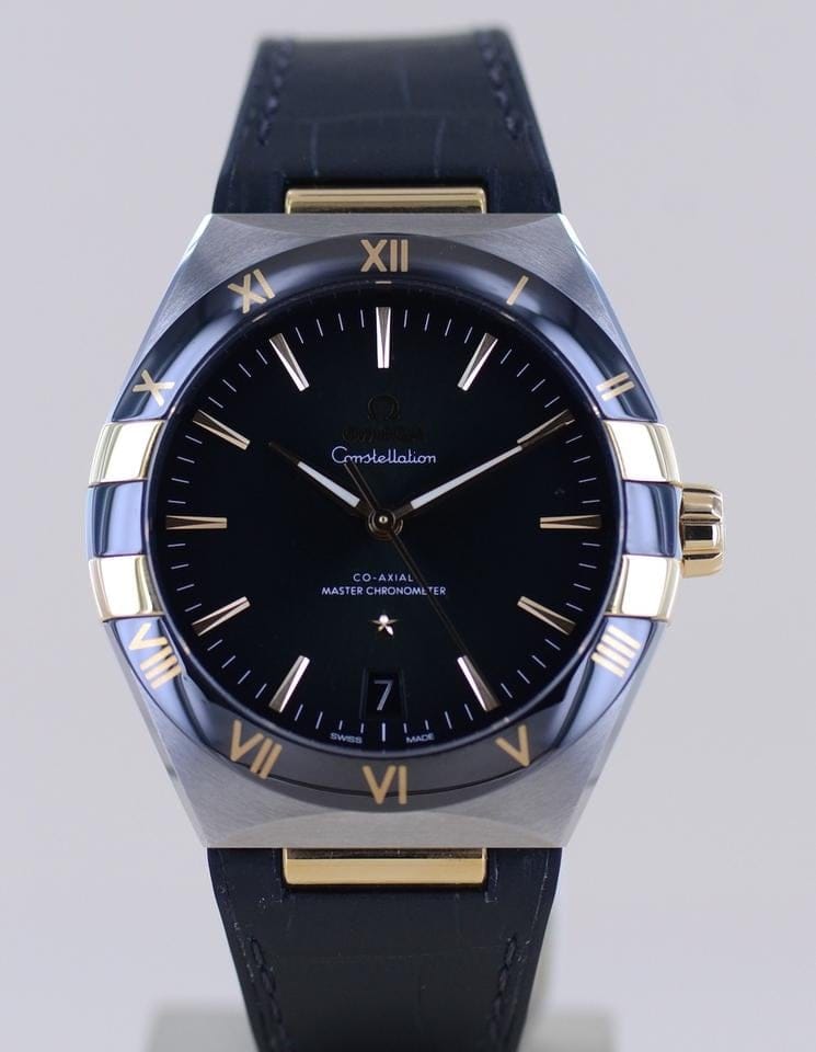 Omega Constellation41mm Black Gold Ceramic Green Dial Chronometer B+P