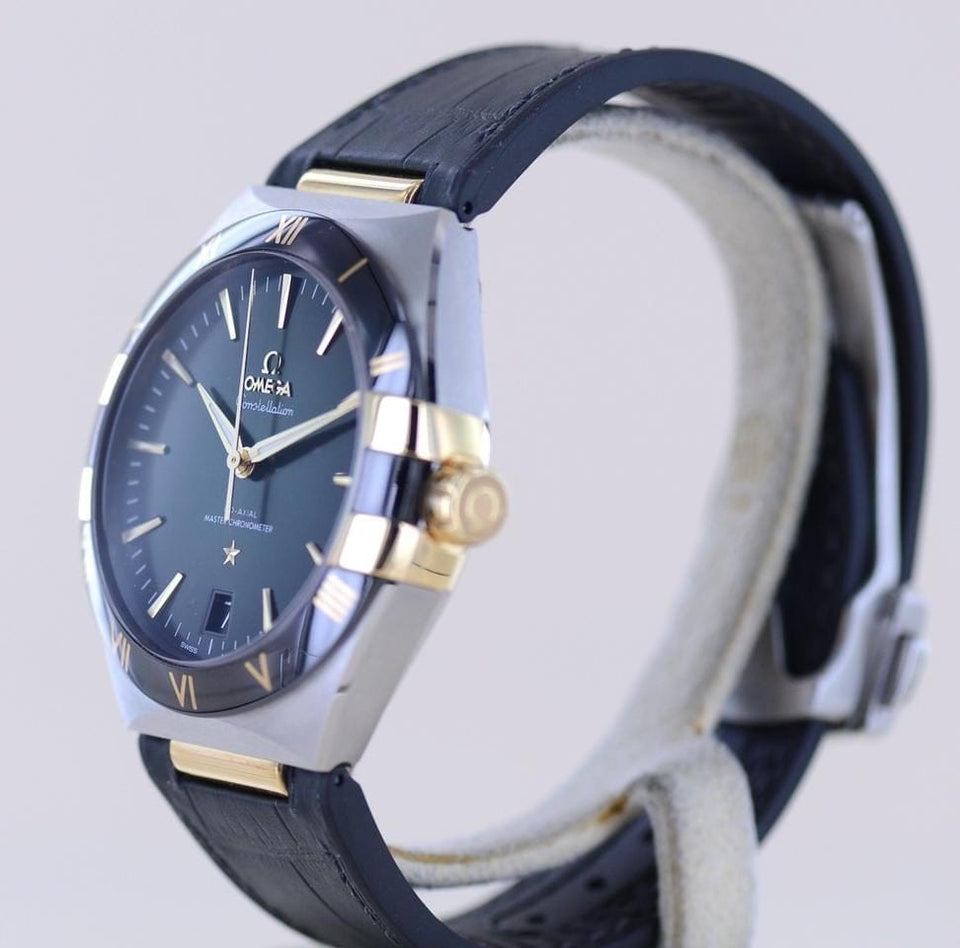 Omega Constellation41mm Black Gold Ceramic Green Dial Chronometer B+P