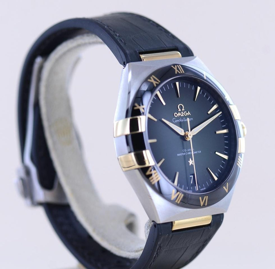 Omega Constellation41mm Black Gold Ceramic Green Dial Chronometer B+P