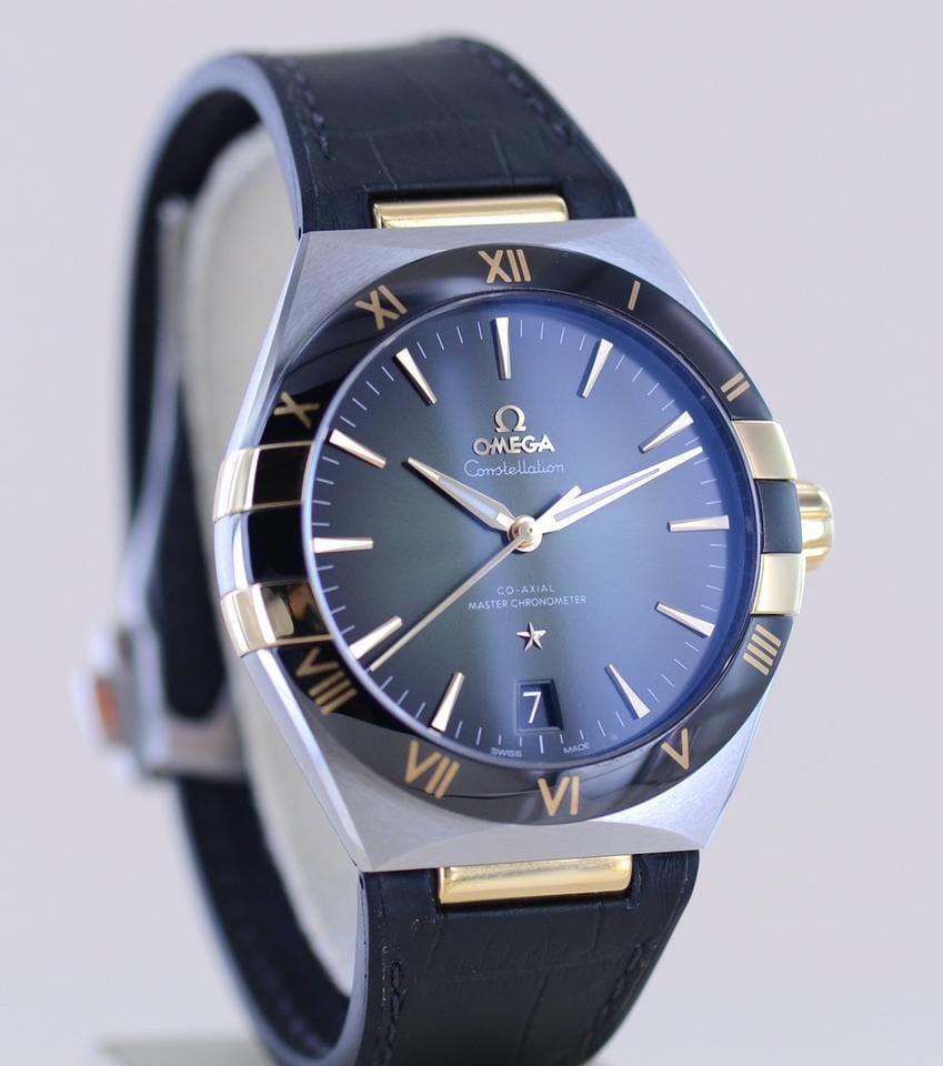 Omega Constellation41mm Black Gold Ceramic Green Dial Chronometer B+P