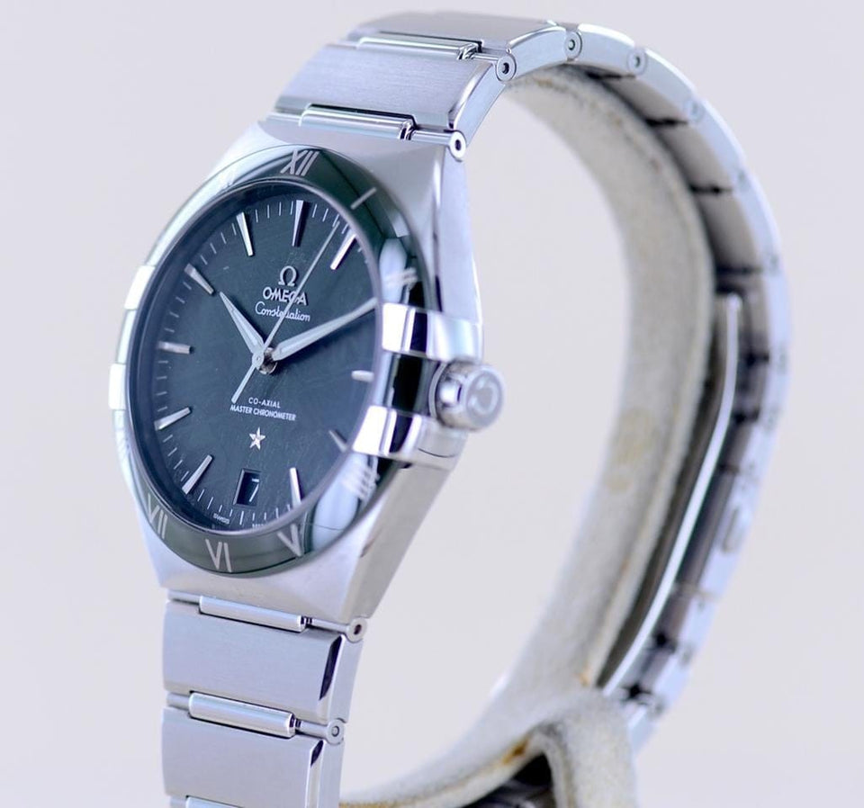 Omega Constellation41mm Green Meteroit Ceramic cal 8900 Master Chronometer B+P
