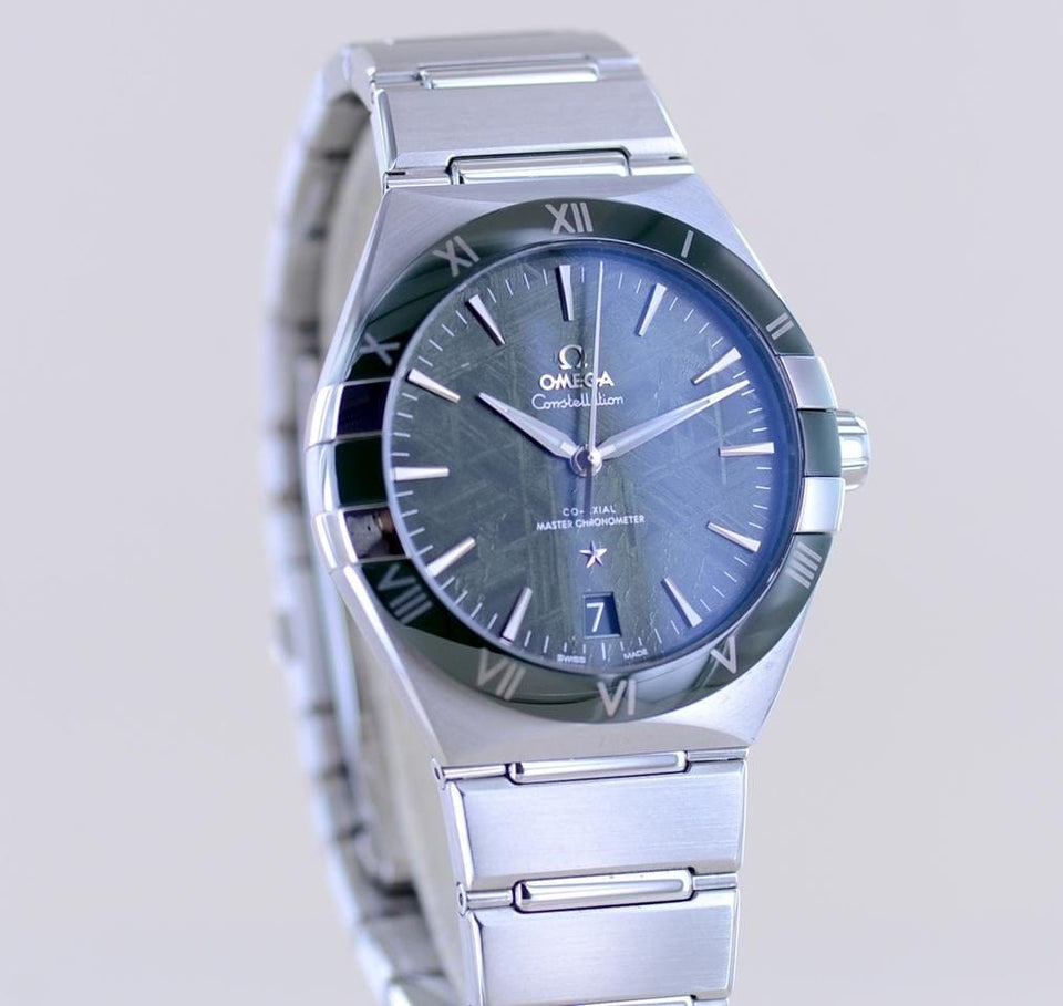 Omega Constellation41mm Green Meteroit Ceramic cal 8900 Master Chronometer B+P