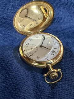 Omega Pocket Watch2137601 Stunning Mint Working 1902 Omega 14 K Solid Gold Pocket Watch