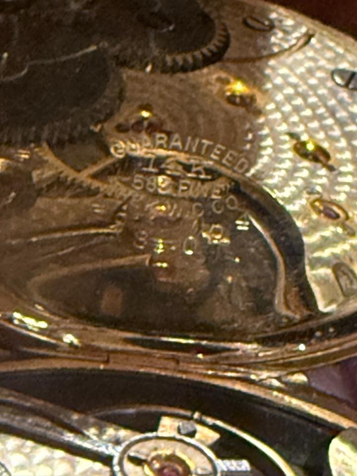 Omega Pocket Watch2137601 Stunning Mint Working 1902 Omega 14 K Solid Gold Pocket Watch