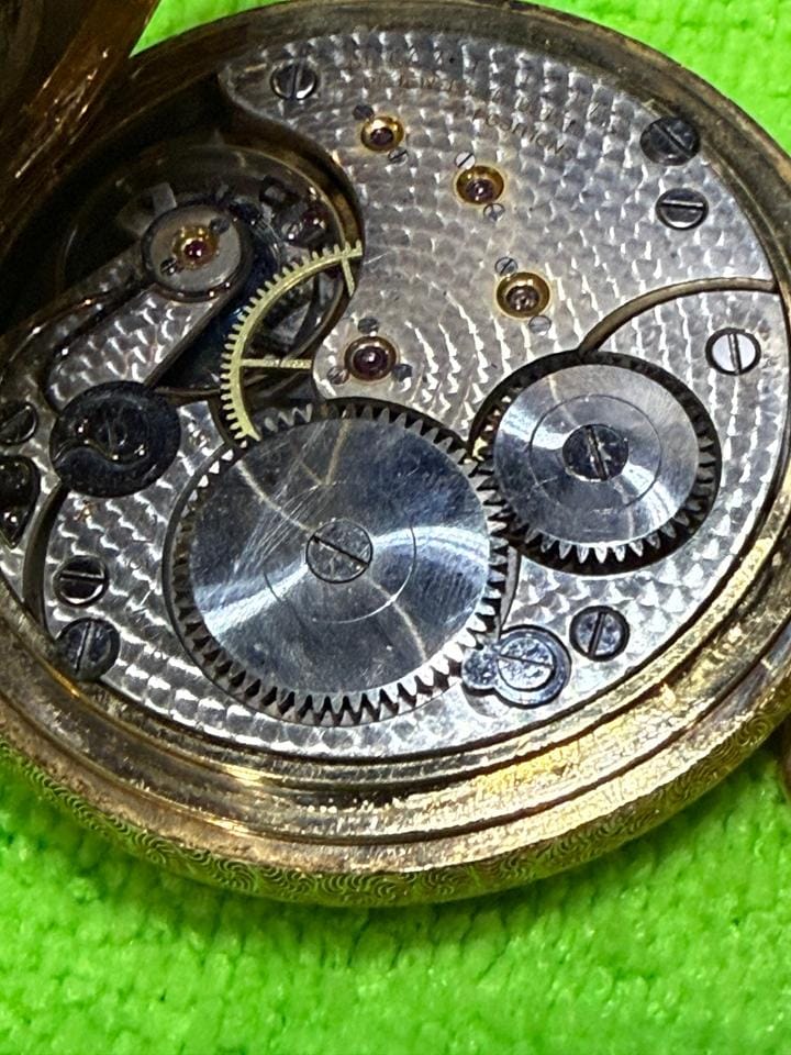 Omega Pocket Watch2137601 Stunning Mint Working 1902 Omega 14 K Solid Gold Pocket Watch