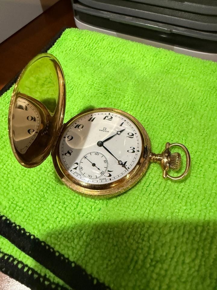 Omega Pocket Watch2137601 Stunning Mint Working 1902 Omega 14 K Solid Gold Pocket Watch