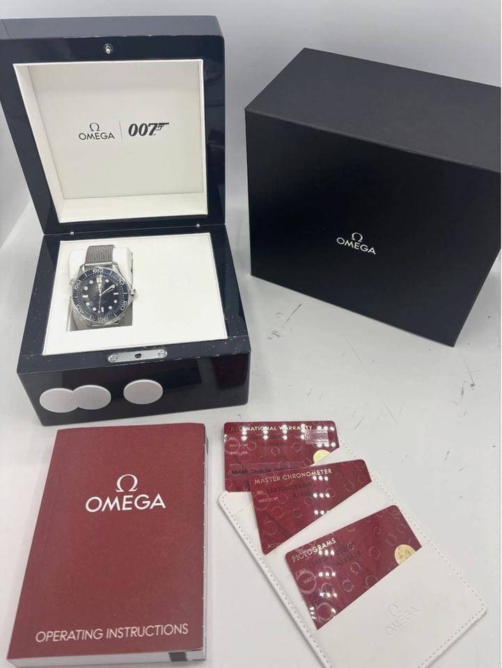 Omega Seamaster James Bond 60th Anniversary 42 mm Blue Steel Auto Men's Watch