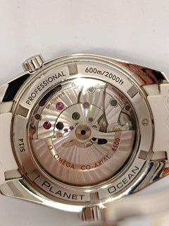 Omega Seamaster Planet Ocean600m 39.5mm acciaio su cinturino pelle