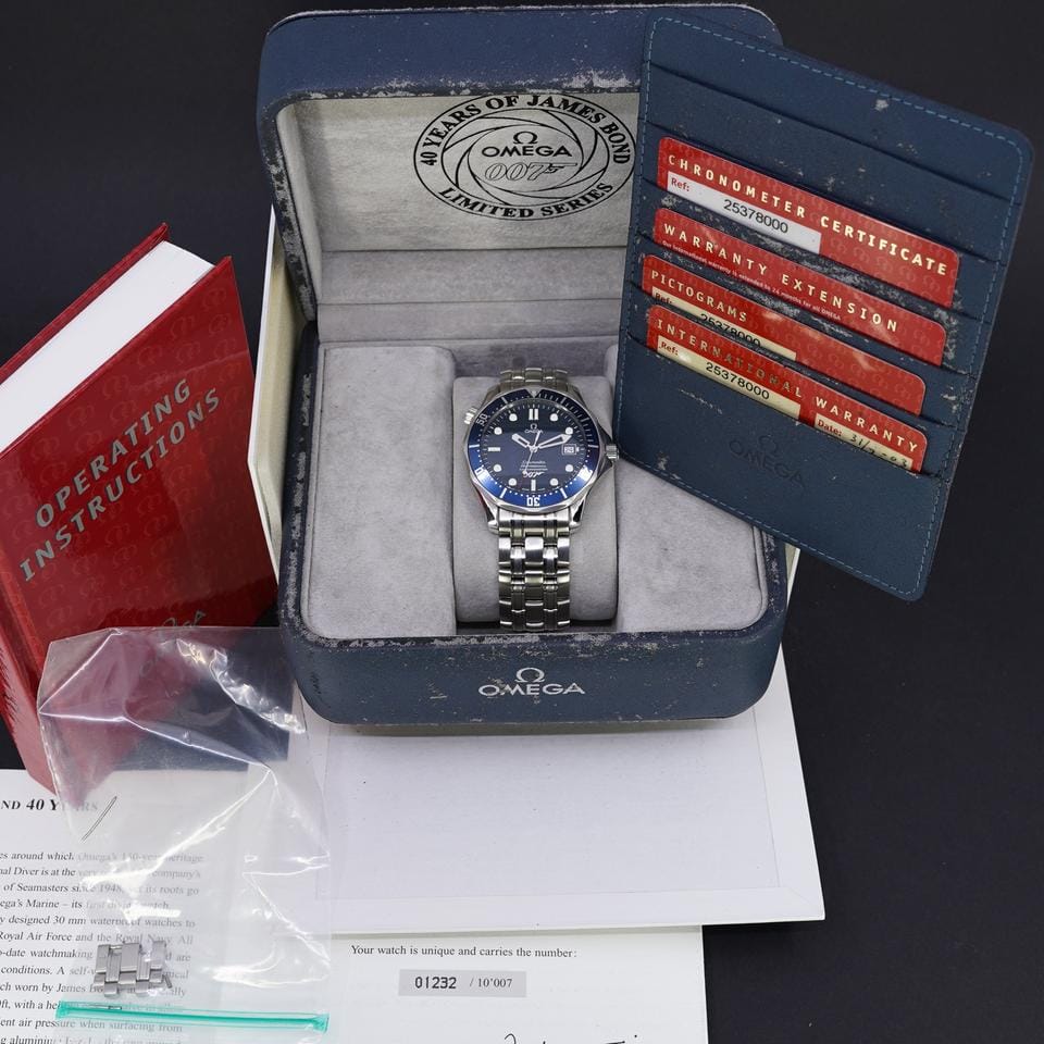 Omega Seamaster Diver 300 MJames fullset 007 from 2003 Never Worn