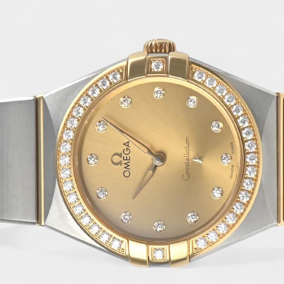 Omega Constellation Diamond / Steel&Gold / 28mm Box&Papers 131.25.28.60.58.001
