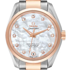 Omega Seamaster Aqua Terra Rose Gold Mother of Pearl Diamond Ladies Watch 231.20.39.21.55.003 Unworn