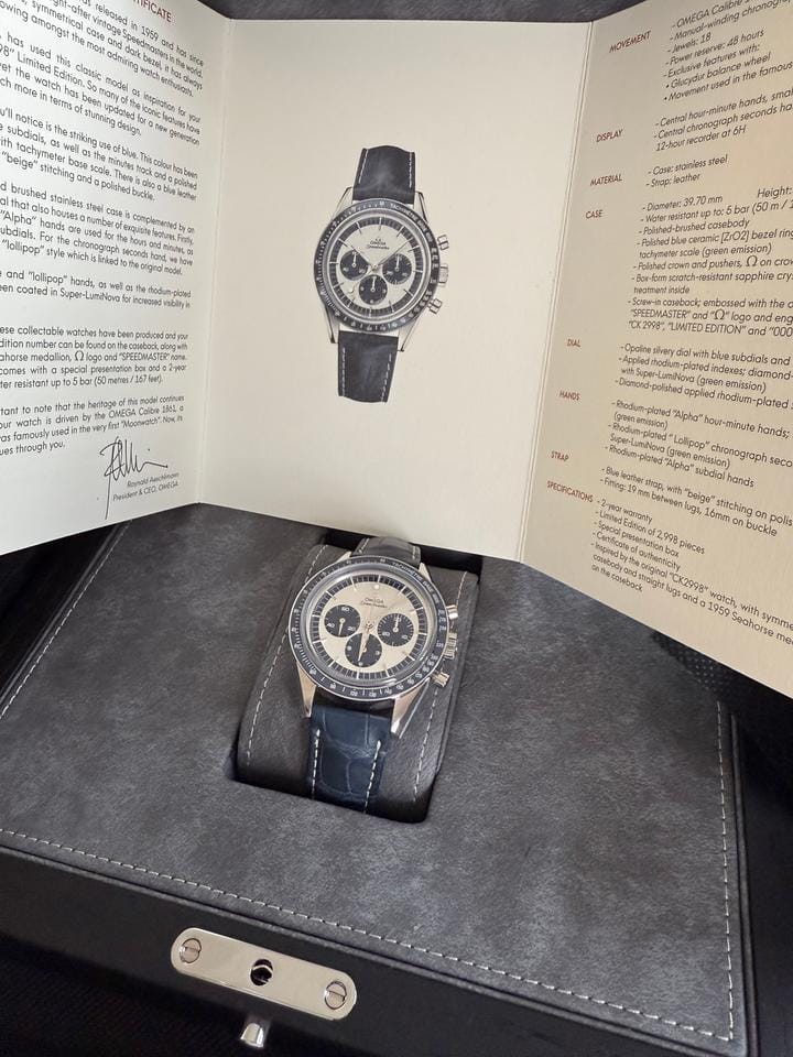 Omega Speedmaster Professional Moonwatch Ck2998 Limited Edition Speedmaster Moonwatch
