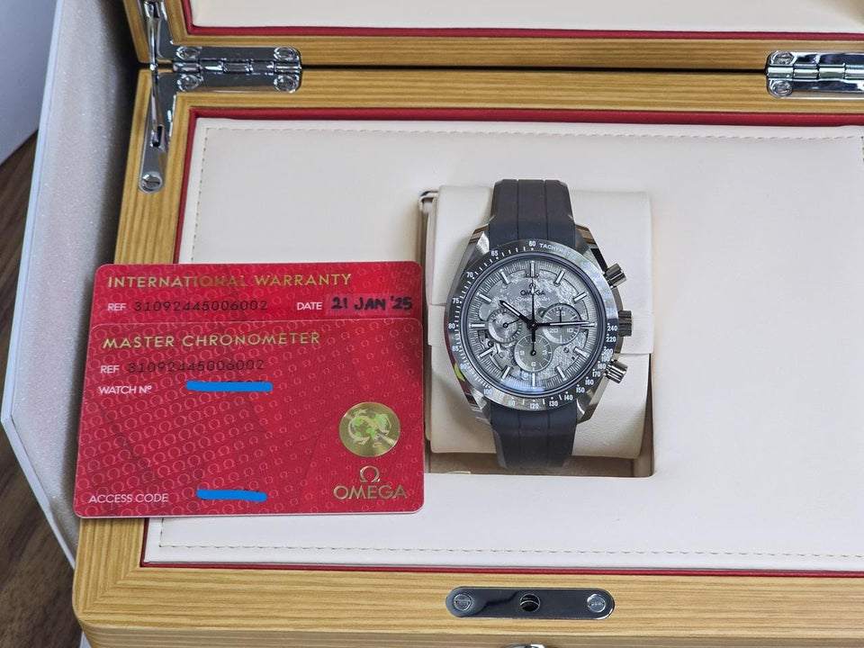 Omega Speedmaster Dark Side Of The Moon 44mm on Rubber Strap - New Movement 2025 release Ref 310.92.44.50.06.002 - Like New 01/2025 (?)