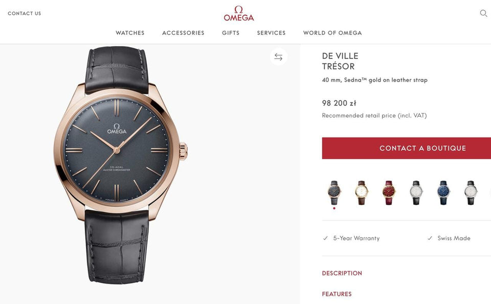 Omega De Ville Trésor435.53.40.21.06.001 Sedna Rose Gold 03/2026 40 mm - FULL SET - ONE YEAR WARRANTY NEW WATCH
