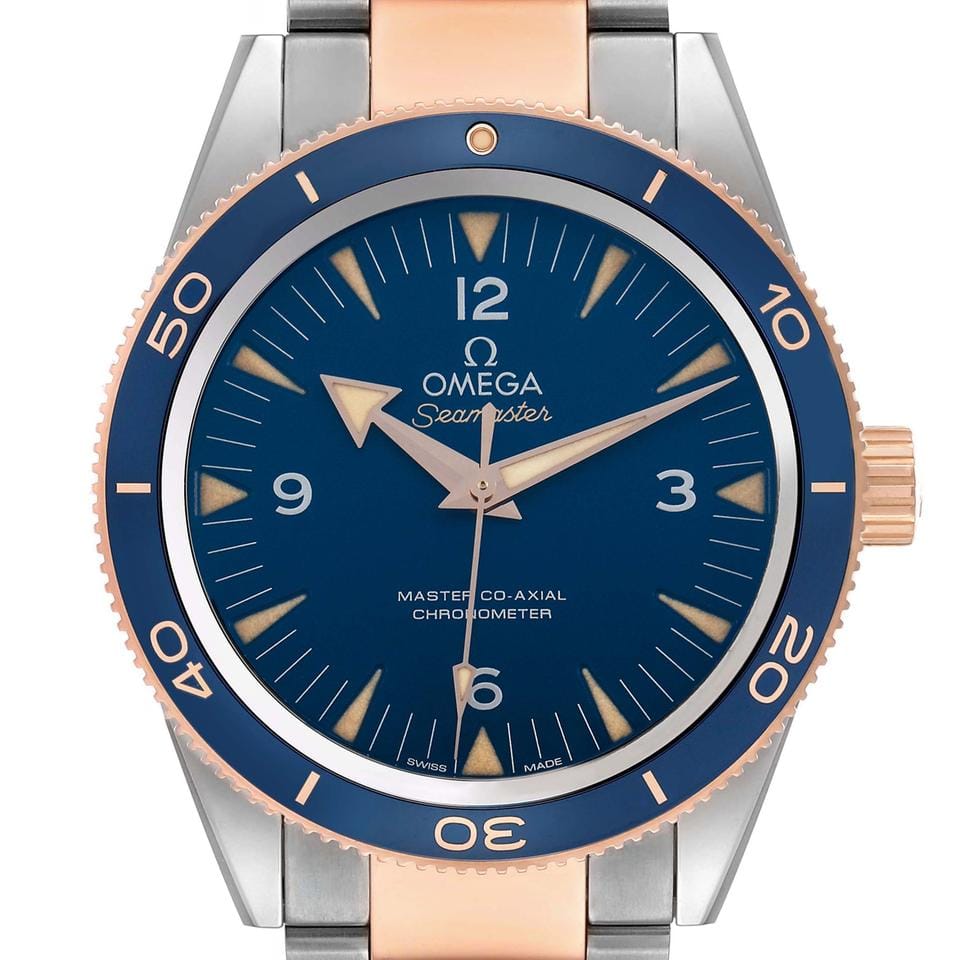 Omega Seamaster 300 Titanium Rose Gold Mens Watch 233.60.41.21.03.001 Unworn