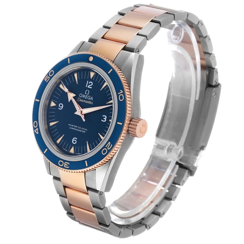 Omega Seamaster 300 Titanium Rose Gold Mens Watch 233.60.41.21.03.001 Unworn