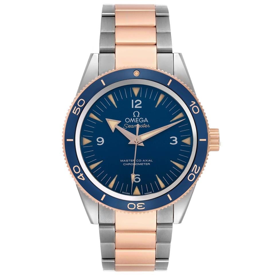 Omega Seamaster 300 Titanium Rose Gold Mens Watch 233.60.41.21.03.001 Unworn