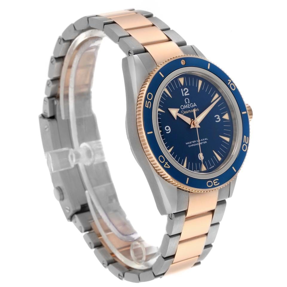 Omega Seamaster 300 Titanium Rose Gold Mens Watch 233.60.41.21.03.001 Unworn