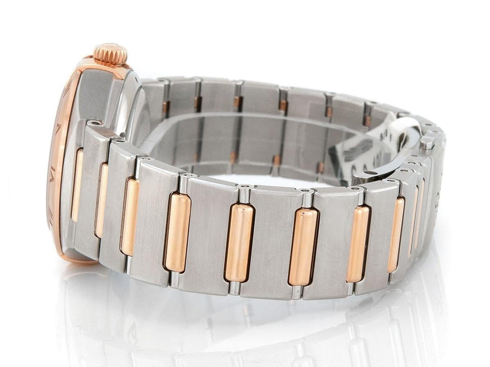 Omega Constellation Manhatten Co-Axial ø 29mm Stahl Roségold Silber Diamond B+P