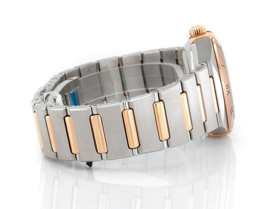 Omega Constellation Manhatten Co-Axial ø 29mm Stahl Roségold Silber Diamond B+P