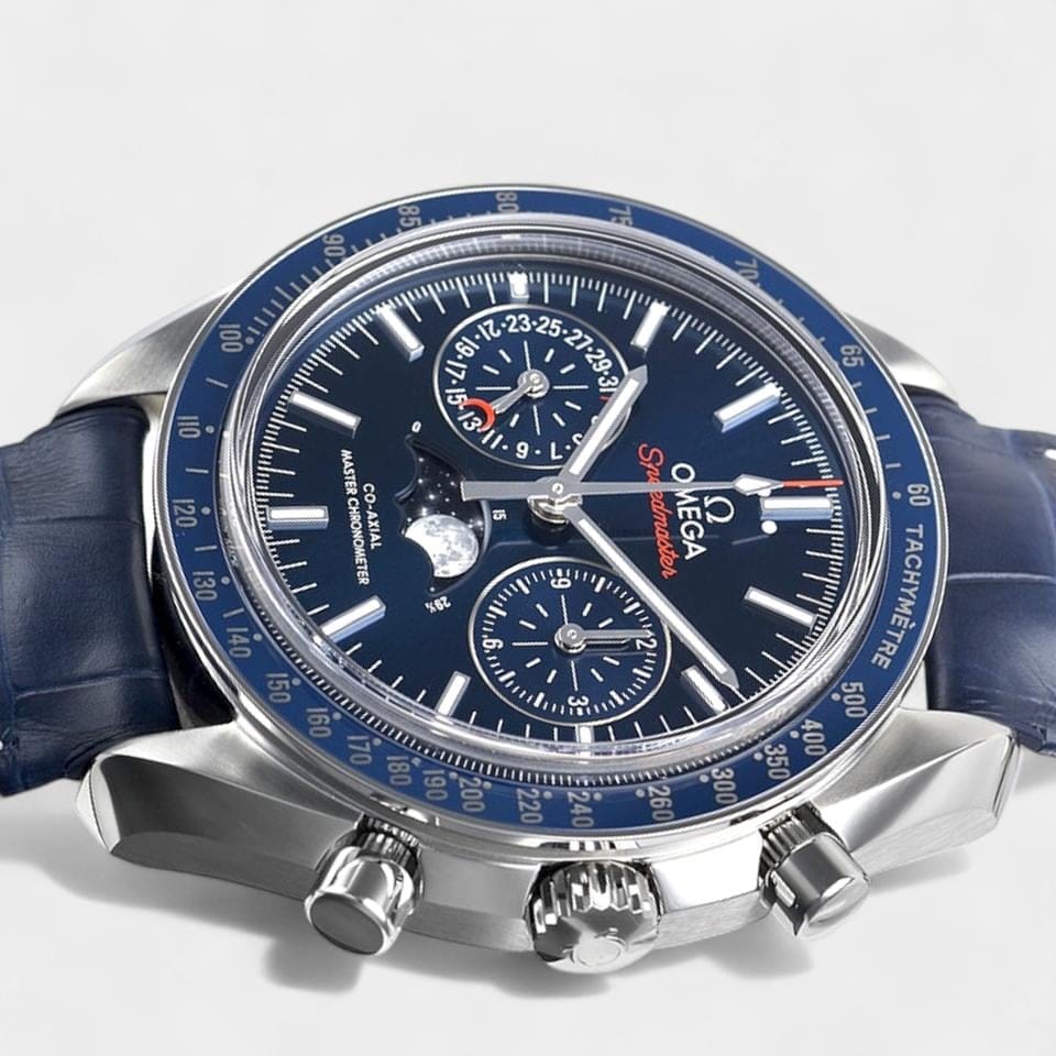 Omega Speedmaster Moonphase Co-Axial Master Chronometer Chronograph / Steel / 44.2 / Box&Papers 304.33.44.52.03.001