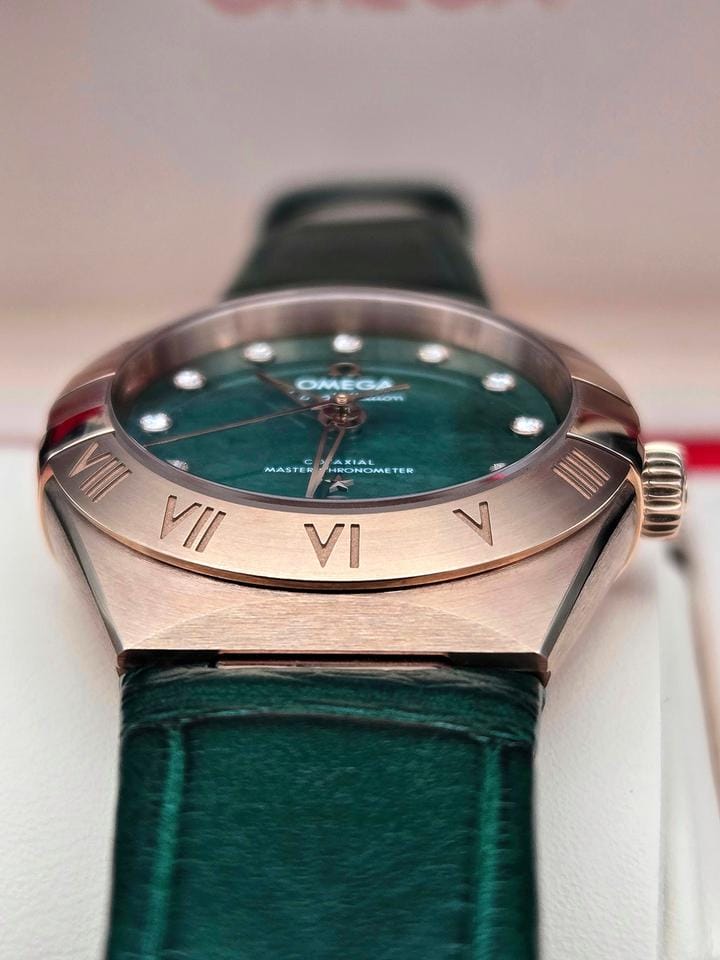 Omega Constellation Chronometer Green Aventurine Dial Factory Diamond Markers