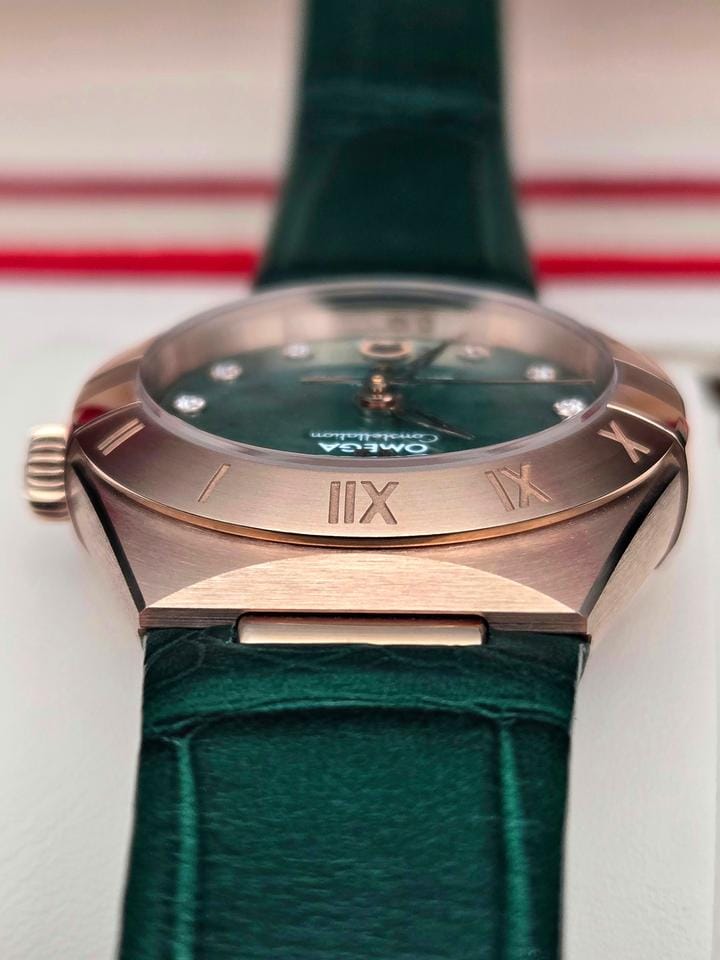 Omega Constellation Chronometer Green Aventurine Dial Factory Diamond Markers
