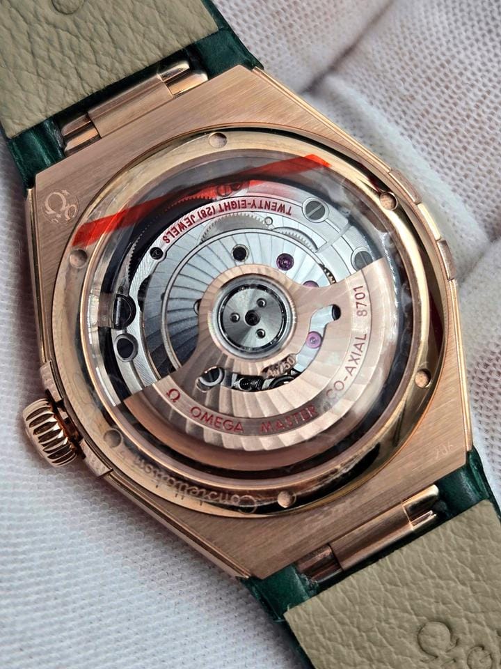 Omega Constellation Chronometer Green Aventurine Dial Factory Diamond Markers