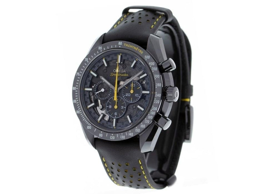 Omega Speedmaster Dark Side Of The Moon Apollo 8 44mm Black Ceramic Case Skeleton Dial Black Leather Strap 311.92.44.30.01.001 NEW - Warranty start: 2023