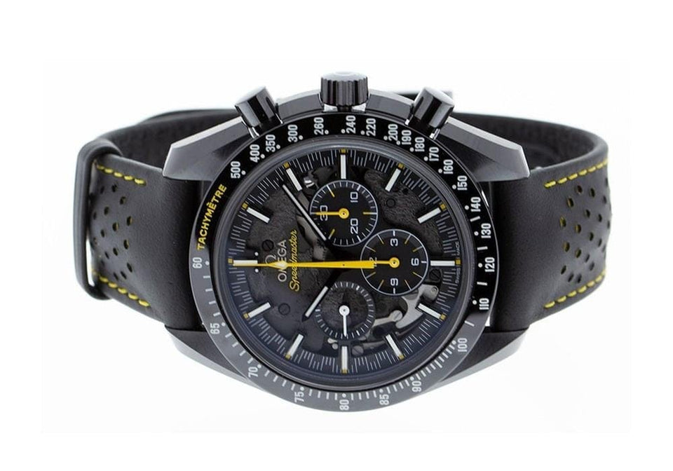 Omega Speedmaster Dark Side Of The Moon Apollo 8 44mm Black Ceramic Case Skeleton Dial Black Leather Strap 311.92.44.30.01.001 NEW - Warranty start: 2023