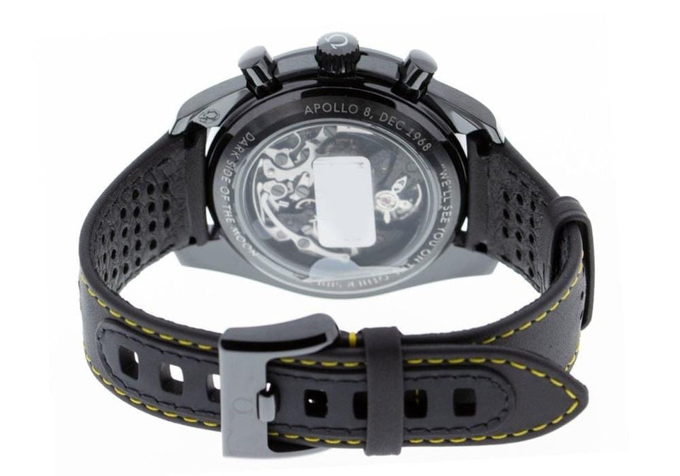 Omega Speedmaster Dark Side Of The Moon Apollo 8 44mm Black Ceramic Case Skeleton Dial Black Leather Strap 311.92.44.30.01.001 NEW - Warranty start: 2023