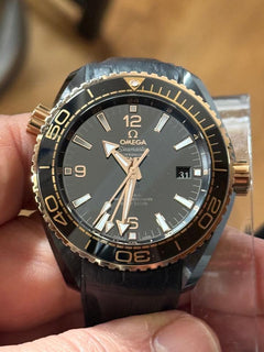 Omega Seamaster Planet Ocean Mint. Ceramic sedna gold. Collectors watch.