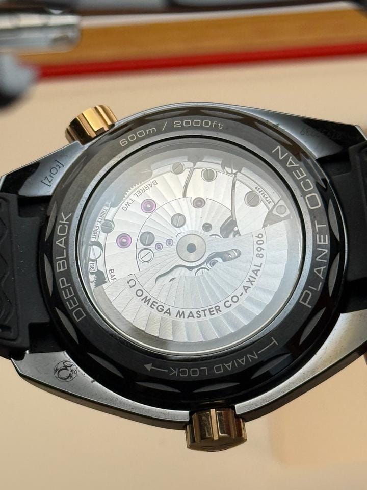 Omega Seamaster Planet Ocean Mint. Ceramic sedna gold. Collectors watch.