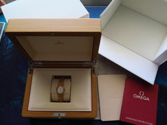 Omega Constellation Quartz Solid 18k Red Gold Factory diamond bezel/markers MOP dial