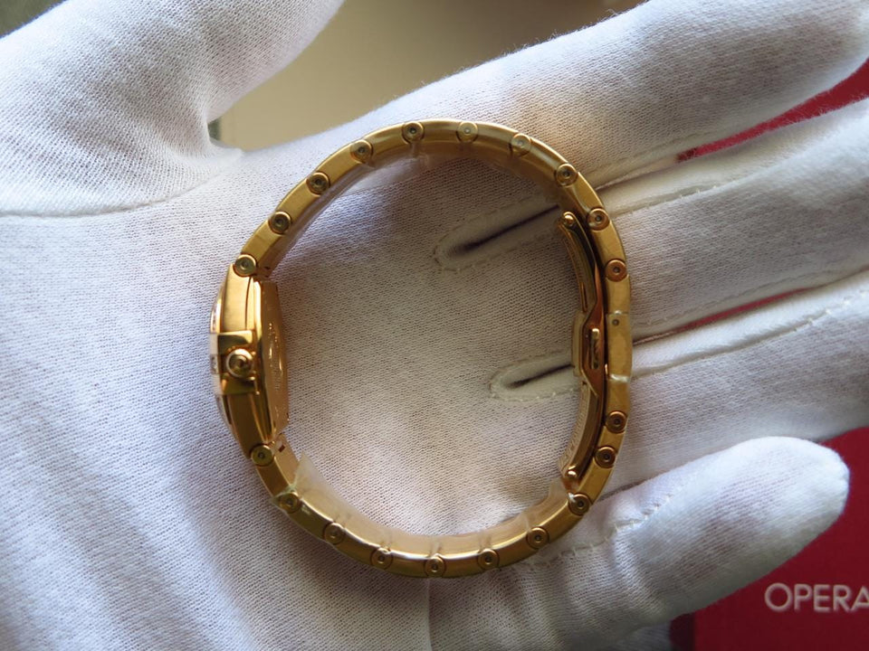 Omega Constellation Quartz Solid 18k Red Gold Factory diamond bezel/markers MOP dial