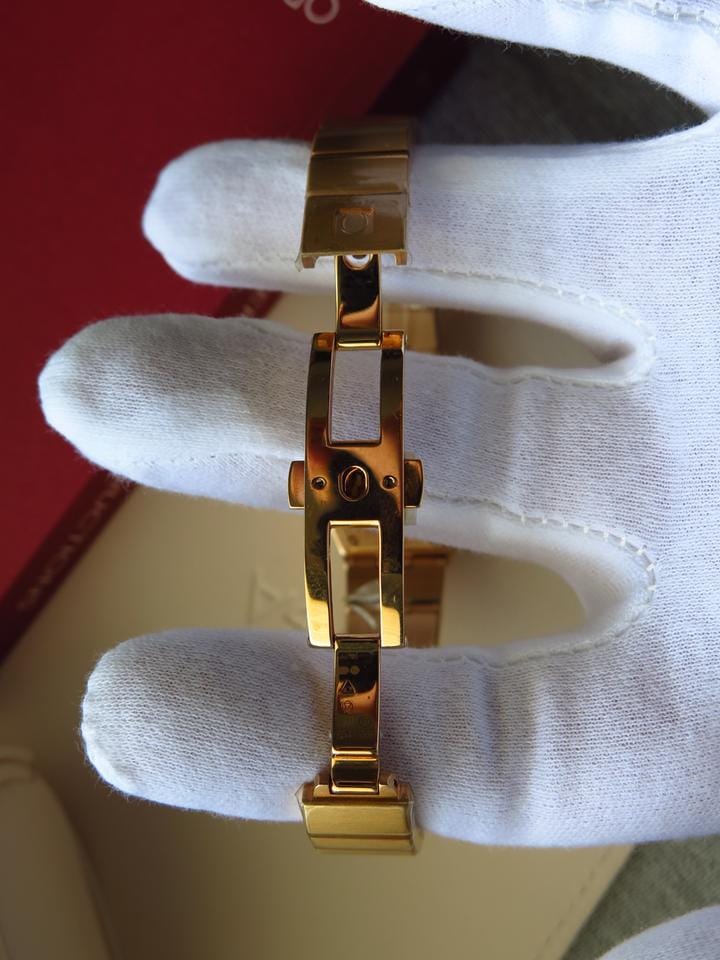 Omega Constellation Quartz Solid 18k Red Gold Factory diamond bezel/markers MOP dial
