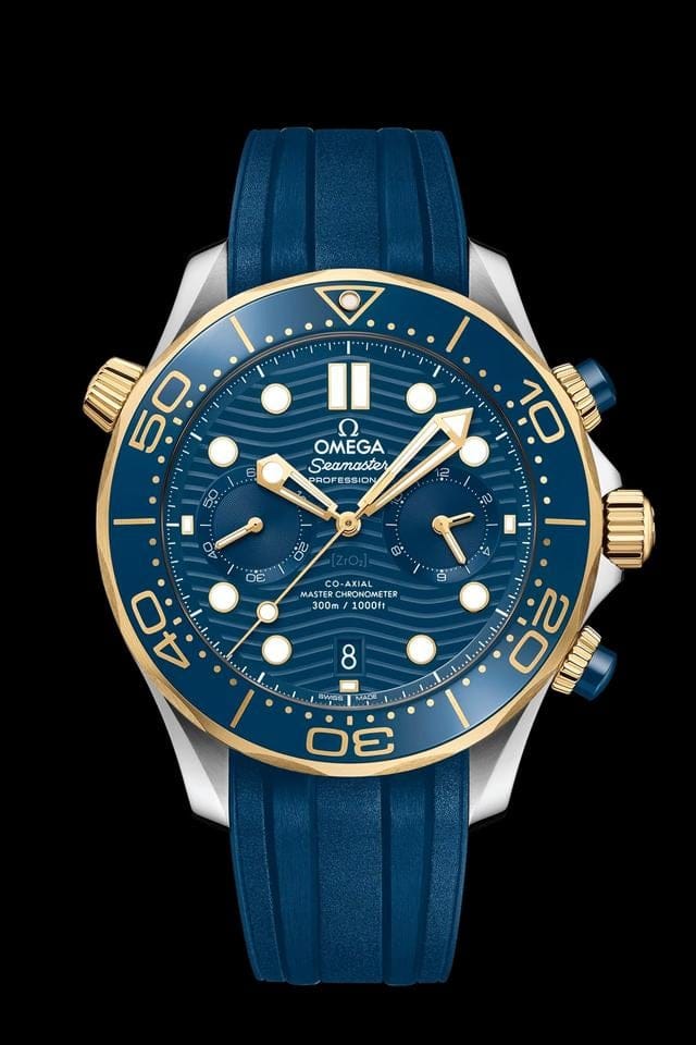 Omega Seamaster Diver 300 MCo‑axial Master Chronometer Diver Chronograph Gold Steel 210.22.44.51.03.001