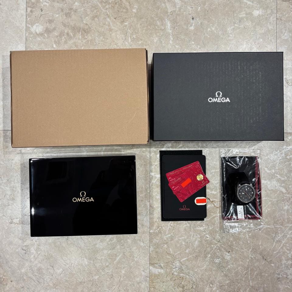 Omega Speedmaster Moonwatch Dark Side Of The Moon 44.25mm Black Dial Circa 2026 Unworn Full Set
