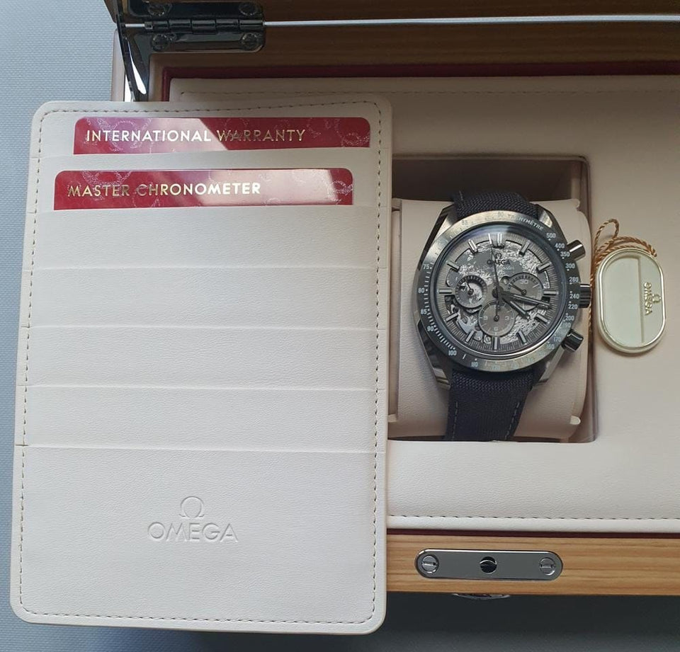 Omega Speedmaster Dark Side of the Moon (Grey Side of the Moon) (New) Purchased in Oct 2025 plus a New Wolf Watch Winder