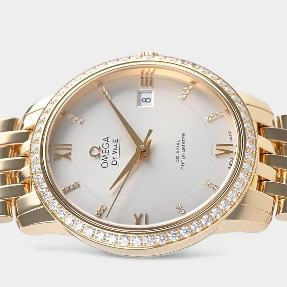 Omega De Ville Prestige Co-axial / Yellow gold / 36.8 mm / Box&Papers / 424.55.37.20.52.002