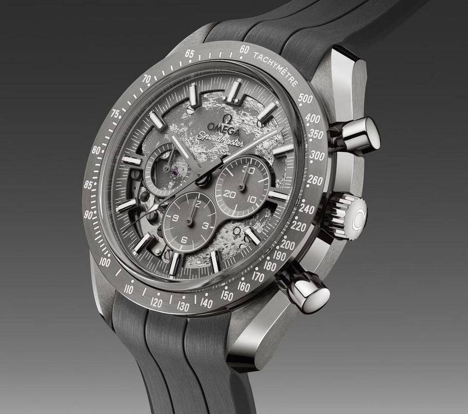 Omega Speedmaster NEW 2025 Dark Side Of The Moon Speedmaster Grey Skeleton Rubber 310.92.44.50.06.002