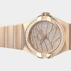 Omega Constellation Ladies Red gold / 27 mm / Box&Papers / 123.55.27.20.55.006