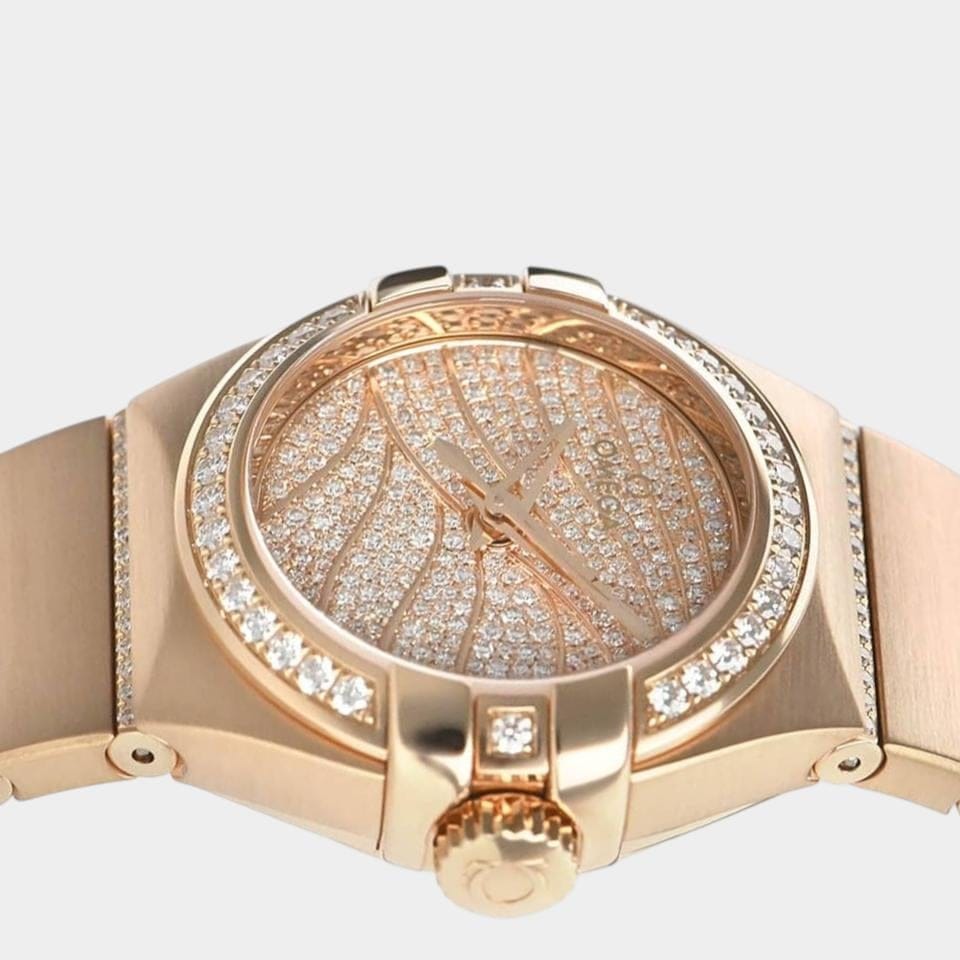 Omega Constellation Ladies Red gold / 27 mm / Box&Papers / 123.55.27.20.55.006