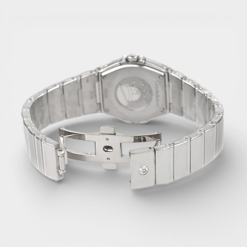 Omega Constellation Quartz White gold / 27 mm / Box&Papers / 123.55.27.60.55.012