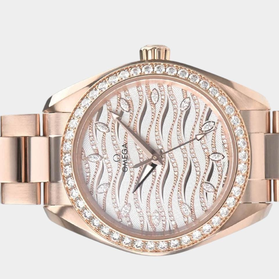 Omega Seamaster Aqua Terra Diamonds / Sedna gold / 34 mm / 220.55.34.20.99.006