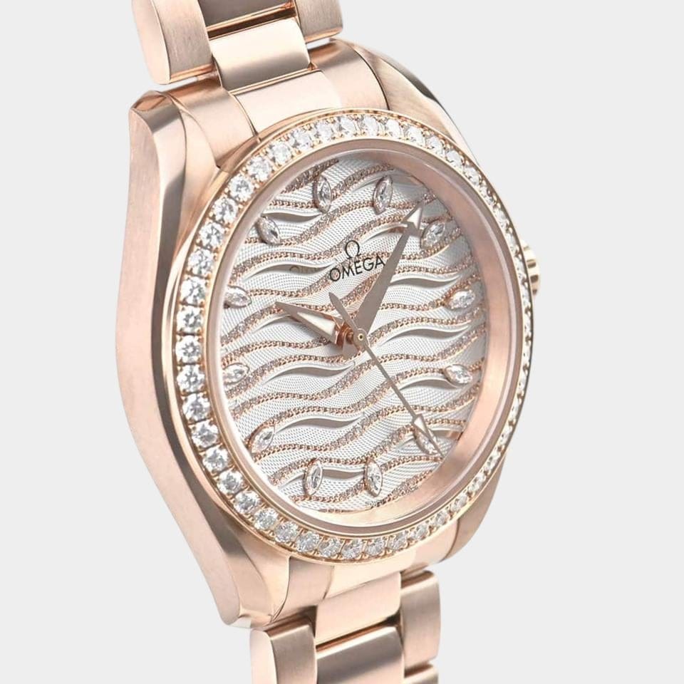 Omega Seamaster Aqua Terra Diamonds / Sedna gold / 34 mm / 220.55.34.20.99.006