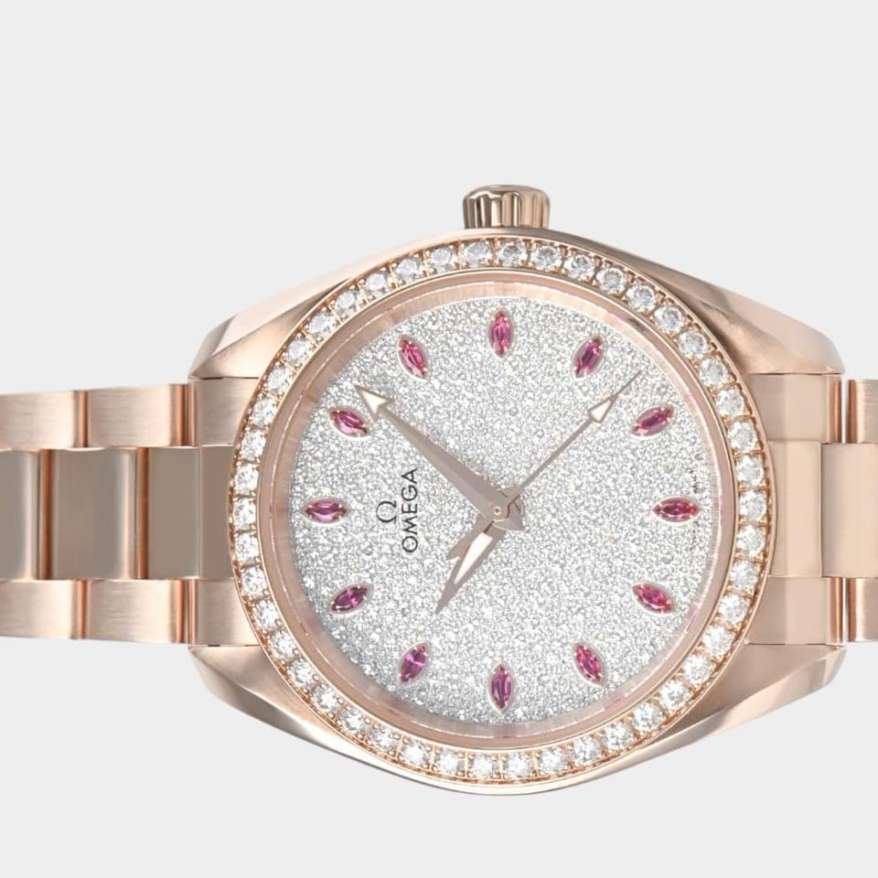 Omega Seamaster Aqua Terra Diamonds&Ruby / Rose gold / 34 mm / 220.55.34.20.99.001