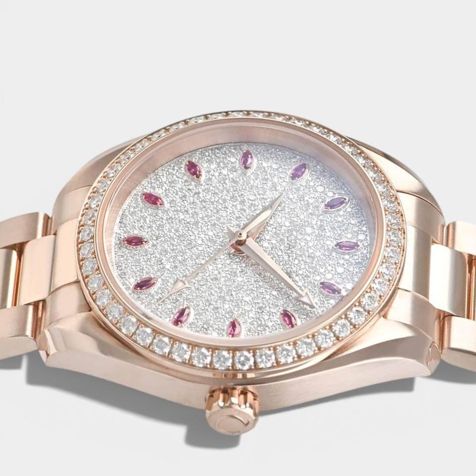 Omega Seamaster Aqua Terra Diamonds&Ruby / Rose gold / 34 mm / 220.55.34.20.99.001