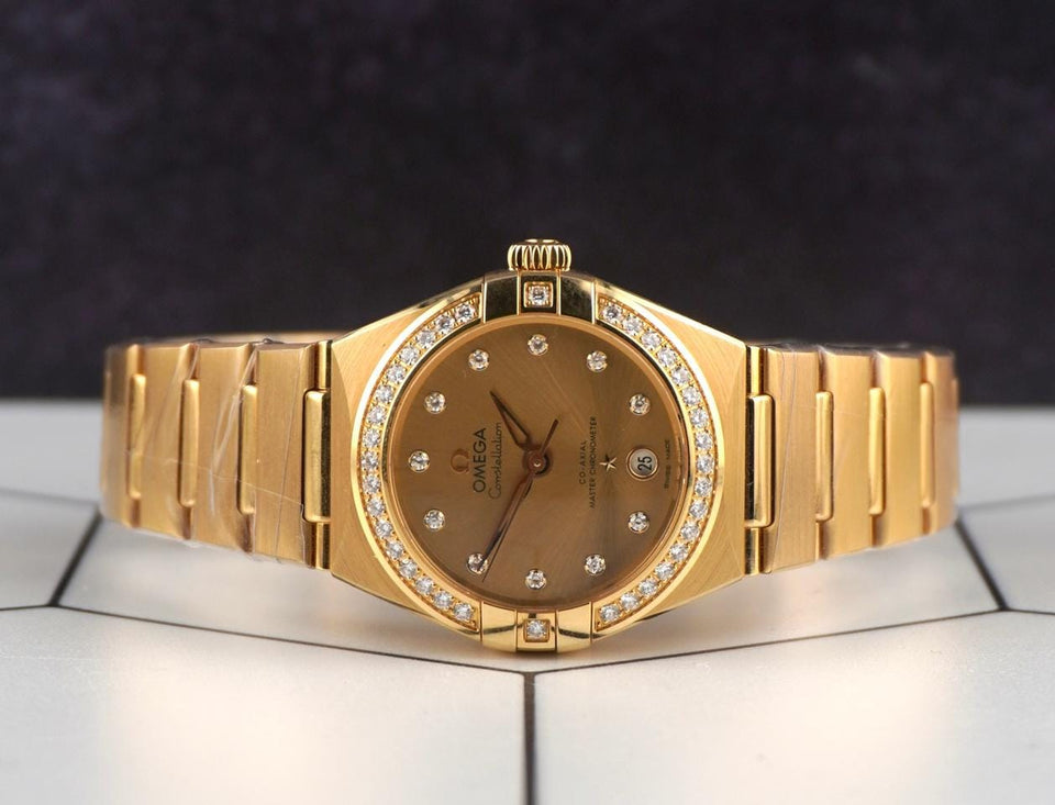 Omega Constellation29mm Constellation 18 K Yellow Gold Diamond Dial Watch 131.55.29.20.58.001